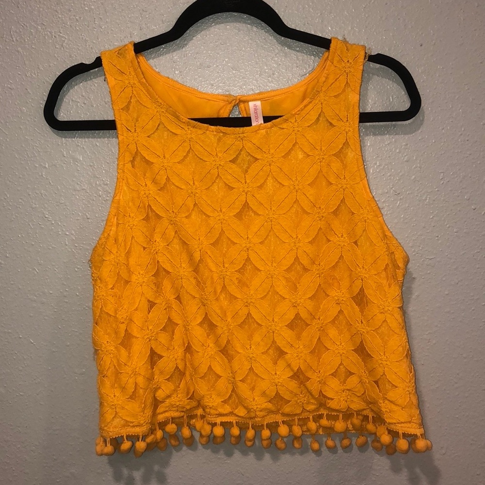 Fun yellow Crop Top